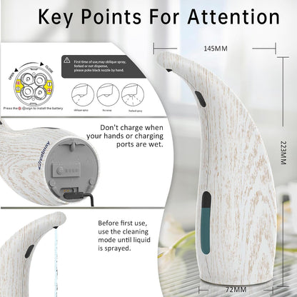 Touchless Automatic Soap Dispenser 400ml Rechargeable, Gold