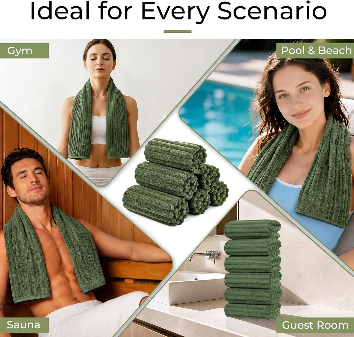 Hand Towels for Bathroom 6pcs,Quick Dry Microfiber,Super Soft