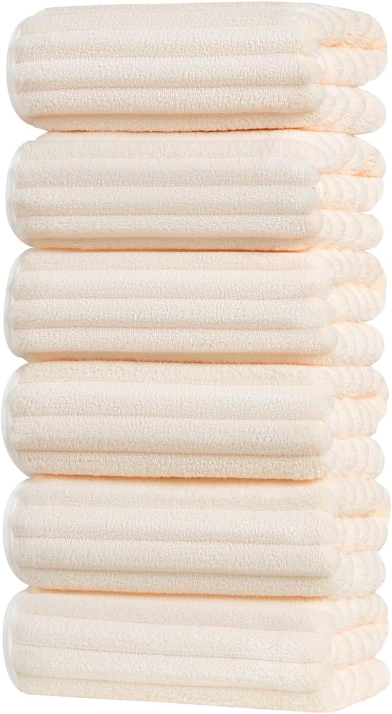 Hand Towels for Bathroom 6pcs,Quick Dry Microfiber,Super Soft