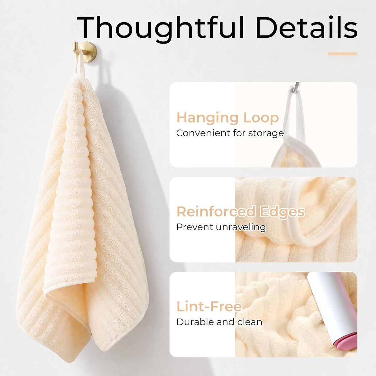 Hand Towels for Bathroom 6pcs,Quick Dry Microfiber,Super Soft