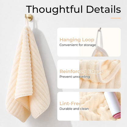 Hand Towels for Bathroom 6pcs,Quick Dry Microfiber,Super Soft