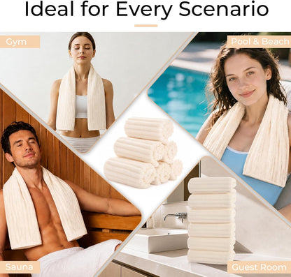 Hand Towels for Bathroom 6pcs,Quick Dry Microfiber,Super Soft