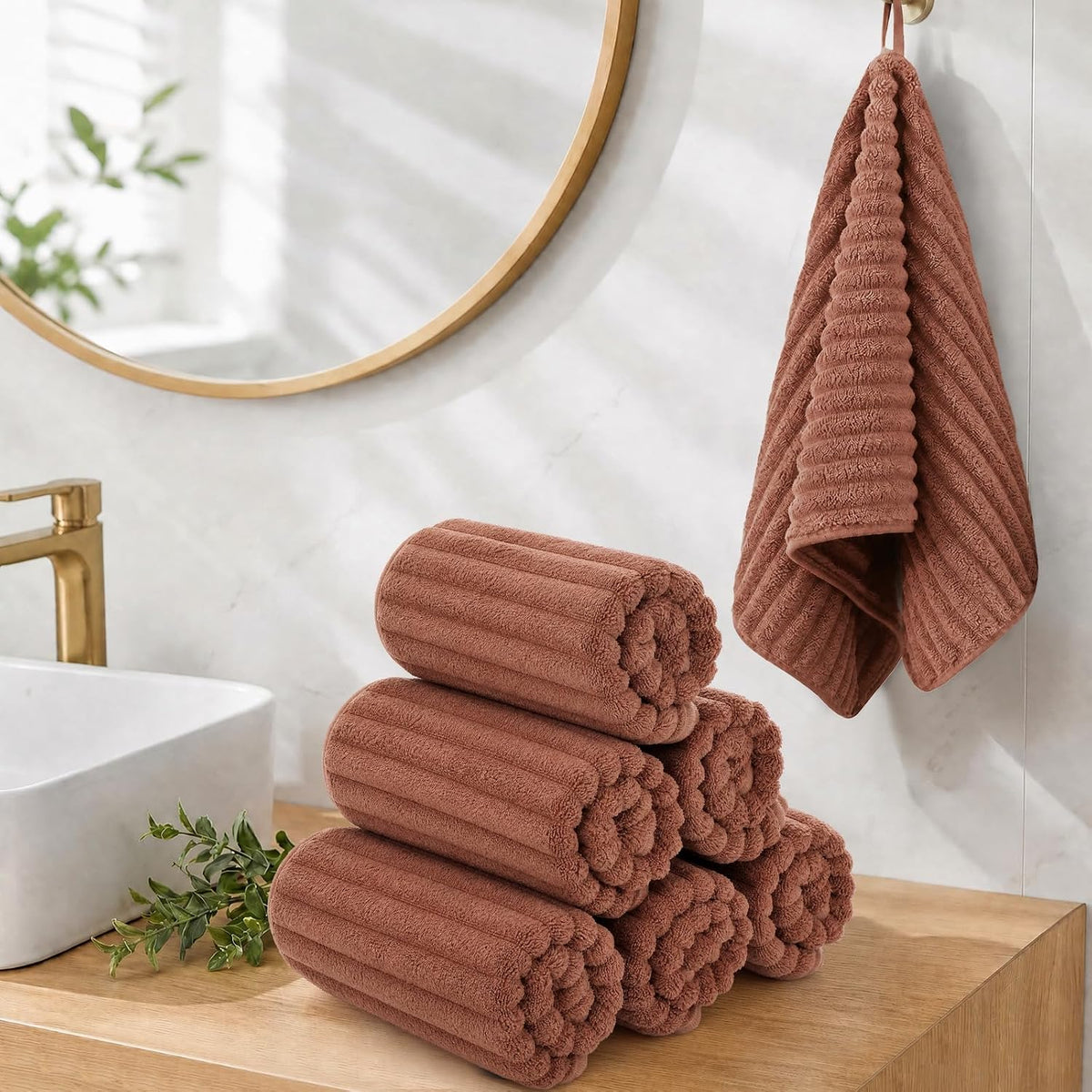 Hand Towels for Bathroom 6pcs,Quick Dry Microfiber,Super Soft