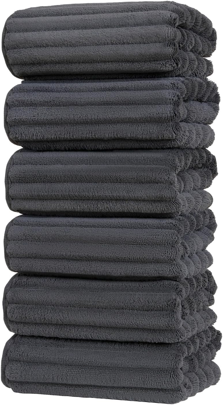 Hand Towels for Bathroom 6pcs,Quick Dry Microfiber,Super Soft
