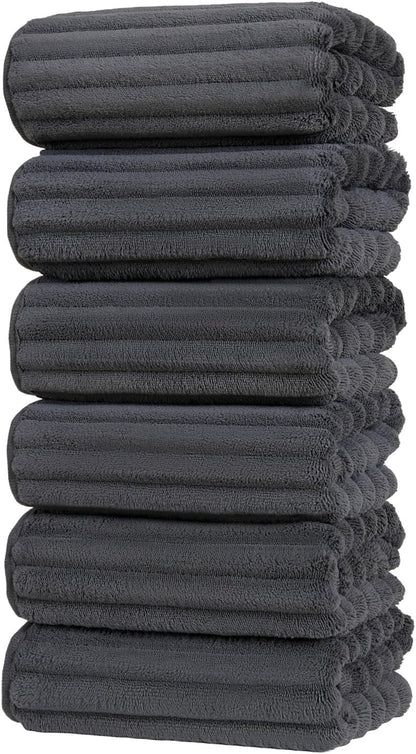 Hand Towels for Bathroom 6pcs,Quick Dry Microfiber,Super Soft