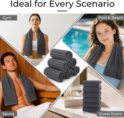 Hand Towels for Bathroom 6pcs,Quick Dry Microfiber,Super Soft