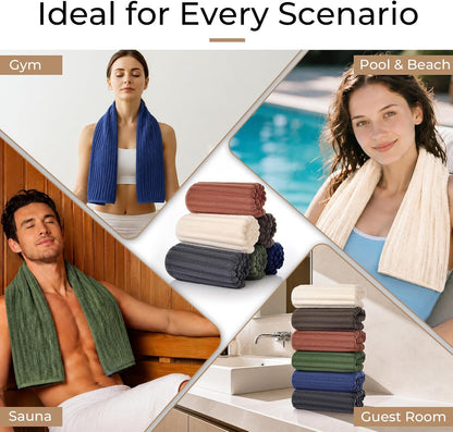 Hand Towels for Bathroom 6pcs,Quick Dry Microfiber,Super Soft