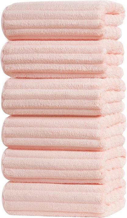 Hand Towels for Bathroom 6pcs,Quick Dry Microfiber,Super Soft