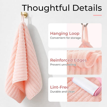 Hand Towels for Bathroom 6pcs,Quick Dry Microfiber,Super Soft
