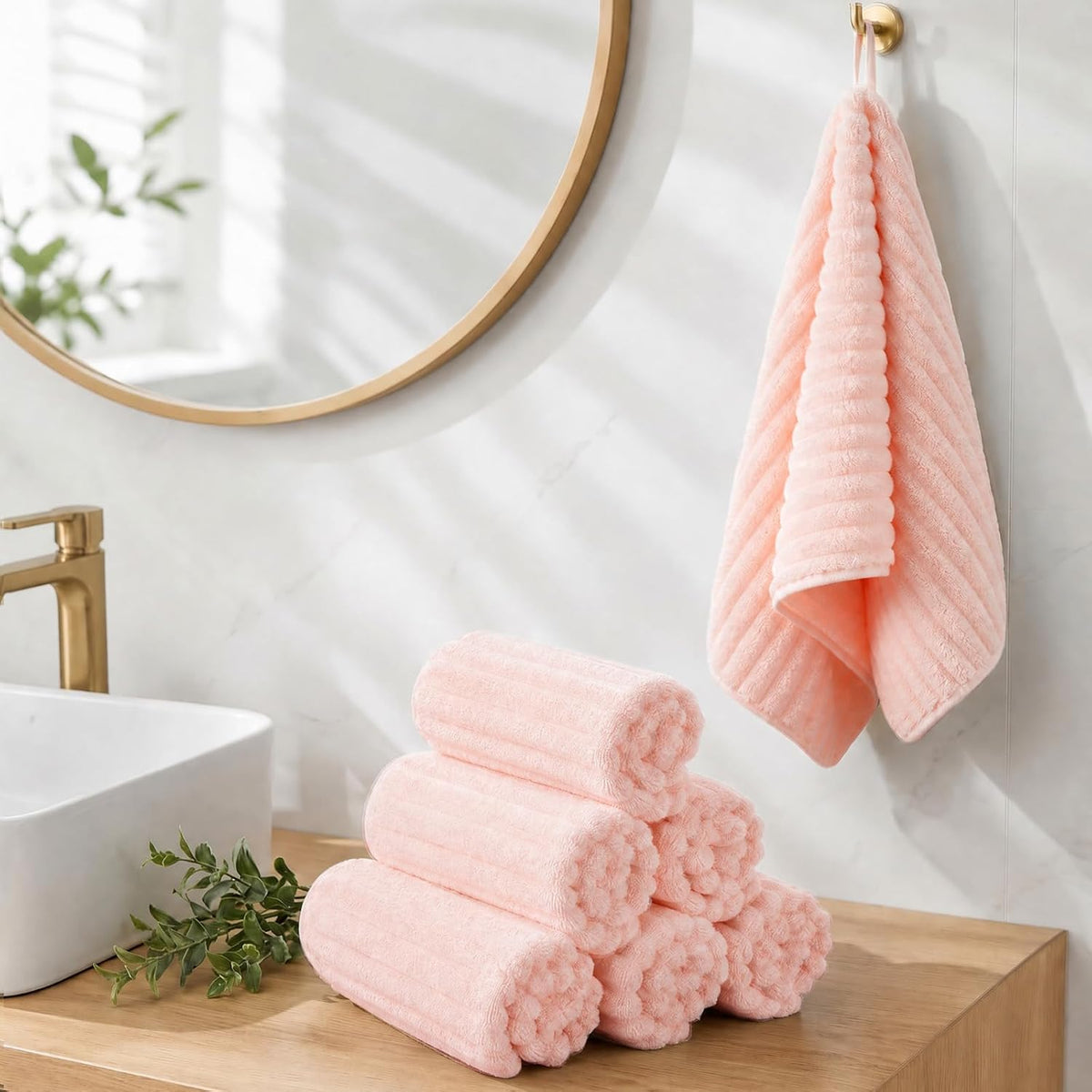 Hand Towels for Bathroom 6pcs,Quick Dry Microfiber,Super Soft