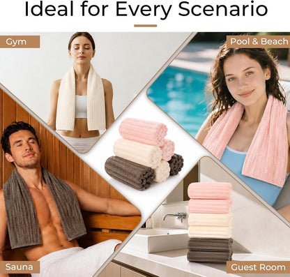 Hand Towels for Bathroom 6pcs,Quick Dry Microfiber,Super Soft