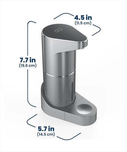 Automatic Soap Dispenser - Touchless Wall Mounted No Drip Lotion, Hand Soap, Shower Gel, Dish Soaps Dispenser, 3 Level Output Motion Sensor for Bathroom & Kitchen Use (350ml/12 oz)