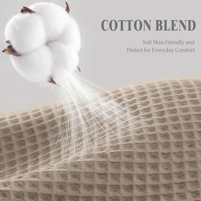 White Waffle Weave Shower Curtain Heavyweight Cotton Fabric 72Wx72L