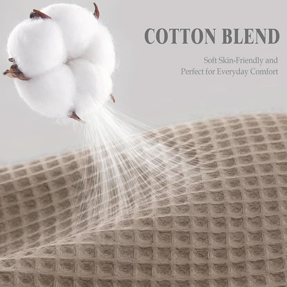 White Waffle Weave Shower Curtain Heavyweight Cotton Fabric 72Wx72L