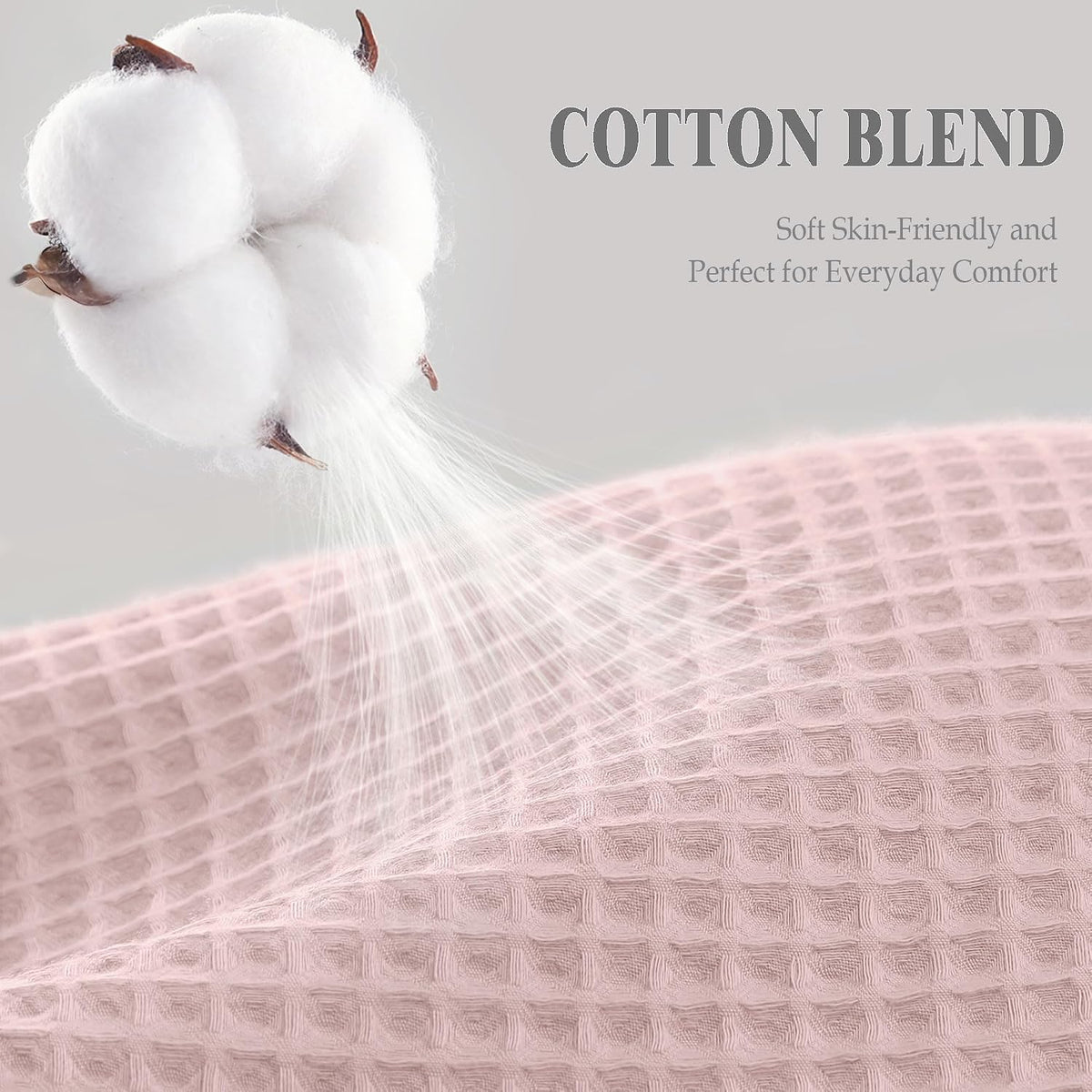 White Waffle Weave Shower Curtain Heavyweight Cotton Fabric 72Wx72L