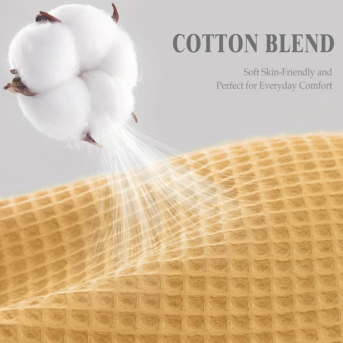 White Waffle Weave Shower Curtain Heavyweight Cotton Fabric 72Wx72L