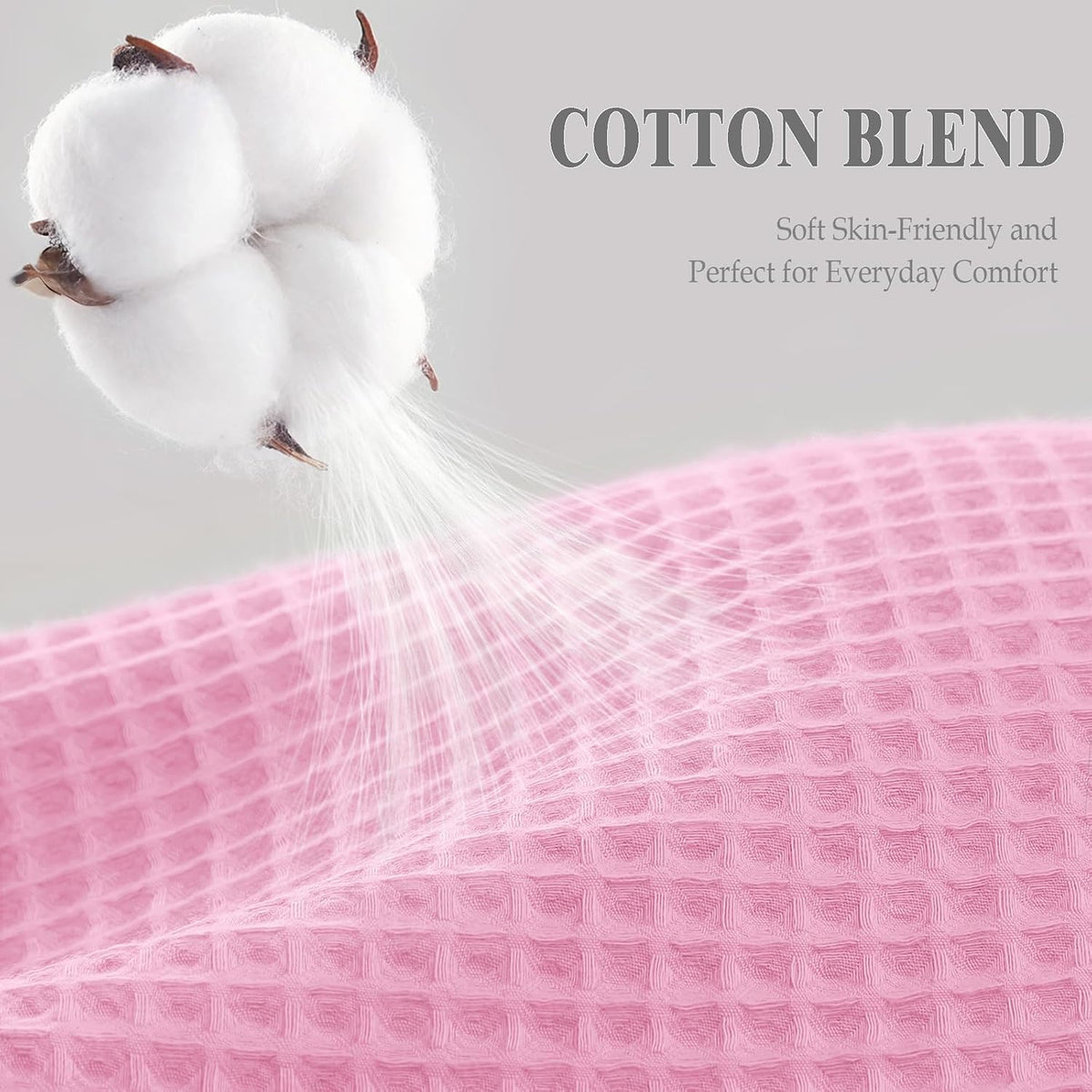 White Waffle Weave Shower Curtain Heavyweight Cotton Fabric 72Wx72L