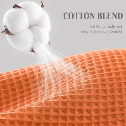 White Waffle Weave Shower Curtain Heavyweight Cotton Fabric 72Wx72L
