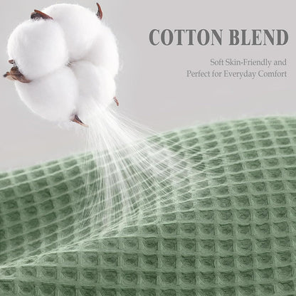 White Waffle Weave Shower Curtain Heavyweight Cotton Fabric 72Wx72L