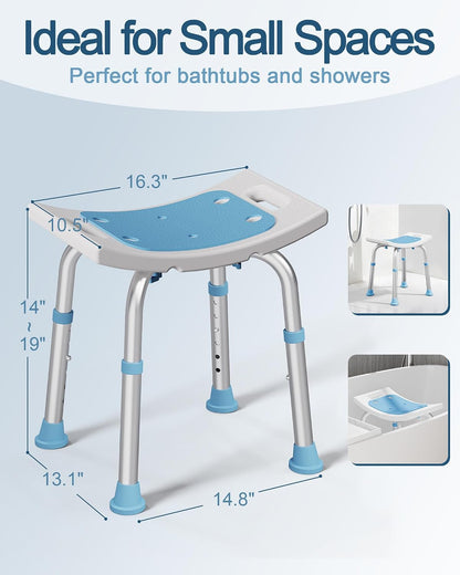 Shower Chair for Inside Shower, Adjustable Height Shower Stool