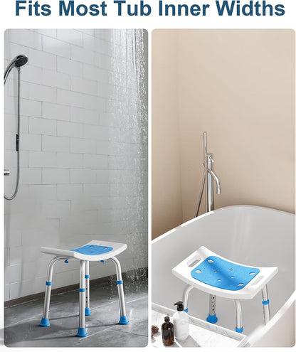 Shower Chair for Inside Shower, Adjustable Height Shower Stool