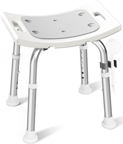Shower Chair for Inside Shower, Adjustable Height Shower Stool