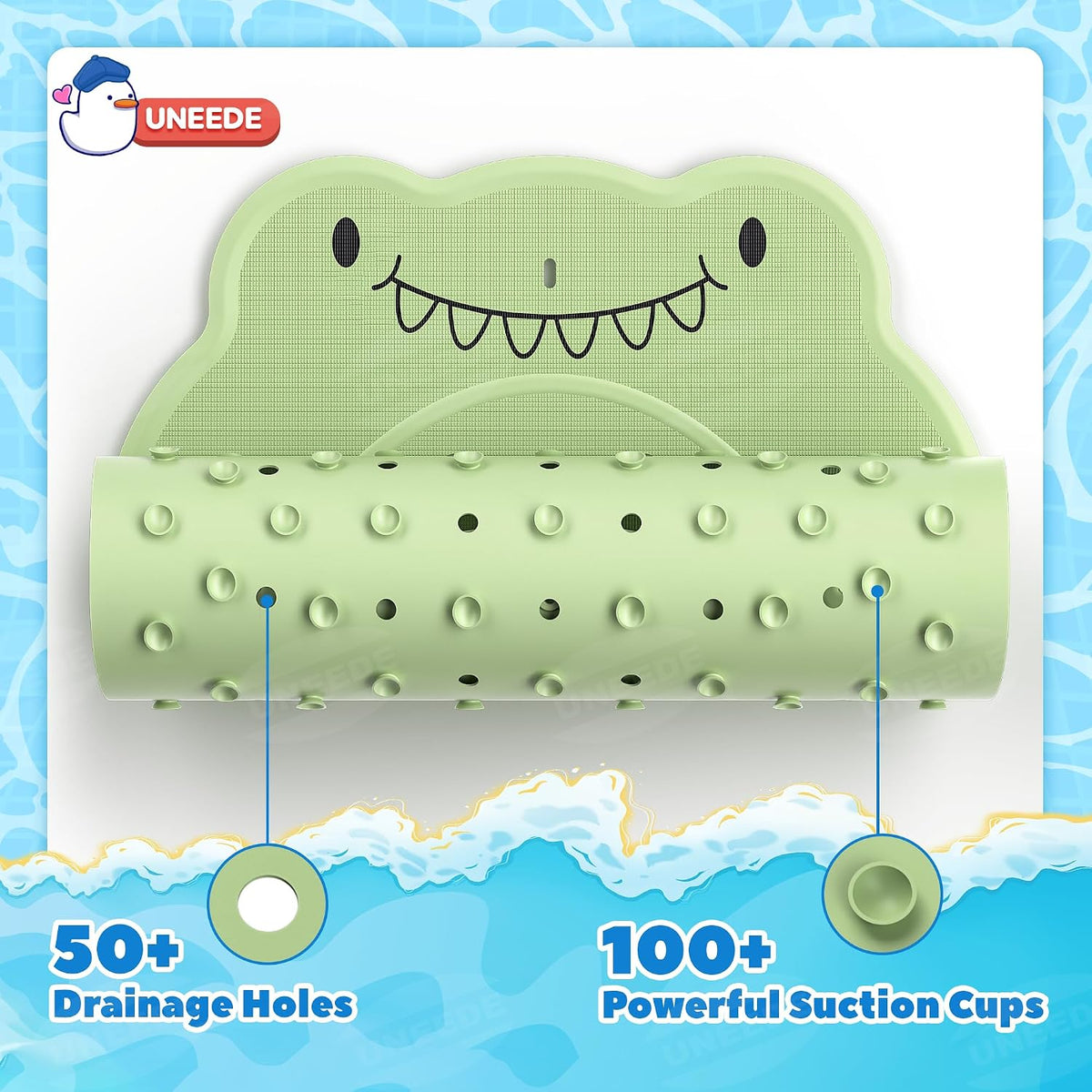 Kids Bathtub Mat Non Slip, Soft Rubber Shower Mat for Toddler