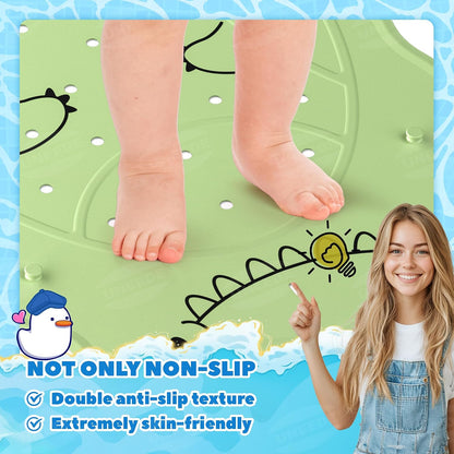 Kids Bathtub Mat Non Slip, Soft Rubber Shower Mat for Toddler
