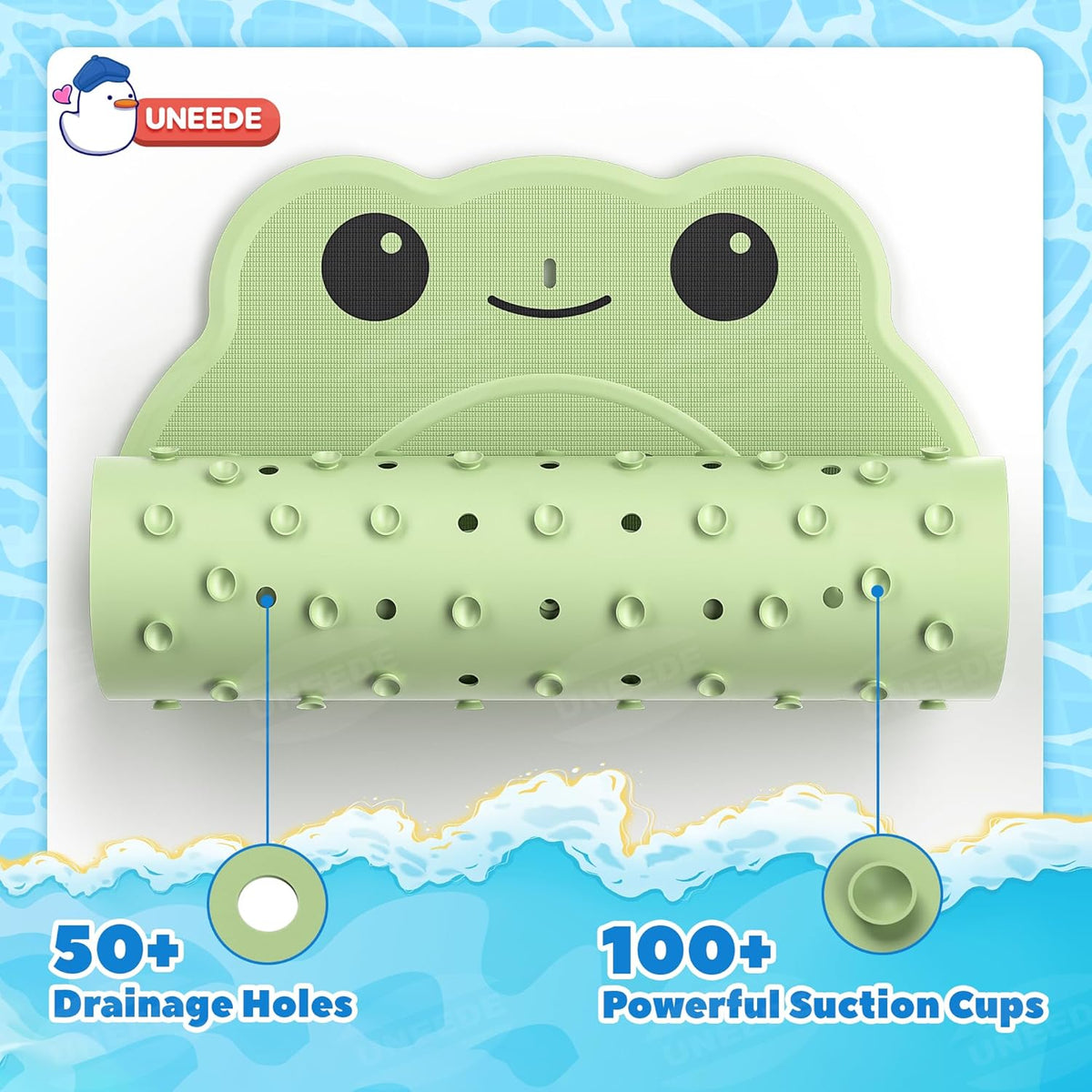Kids Bathtub Mat Non Slip, Soft Rubber Shower Mat for Toddler