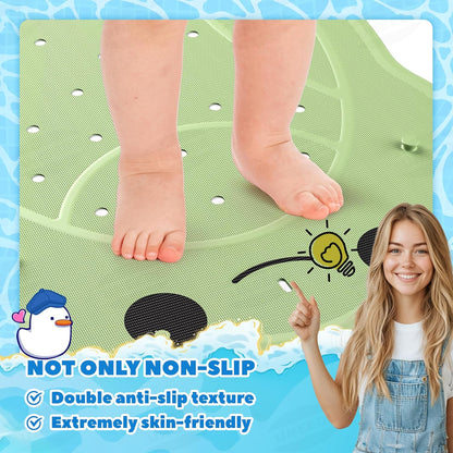 Kids Bathtub Mat Non Slip, Soft Rubber Shower Mat for Toddler