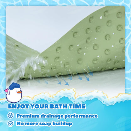 Kids Bathtub Mat Non Slip, Soft Rubber Shower Mat for Toddler