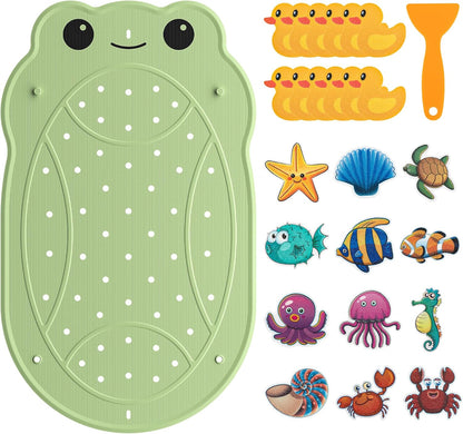 Kids Bathtub Mat Non Slip, Soft Rubber Shower Mat for Toddler