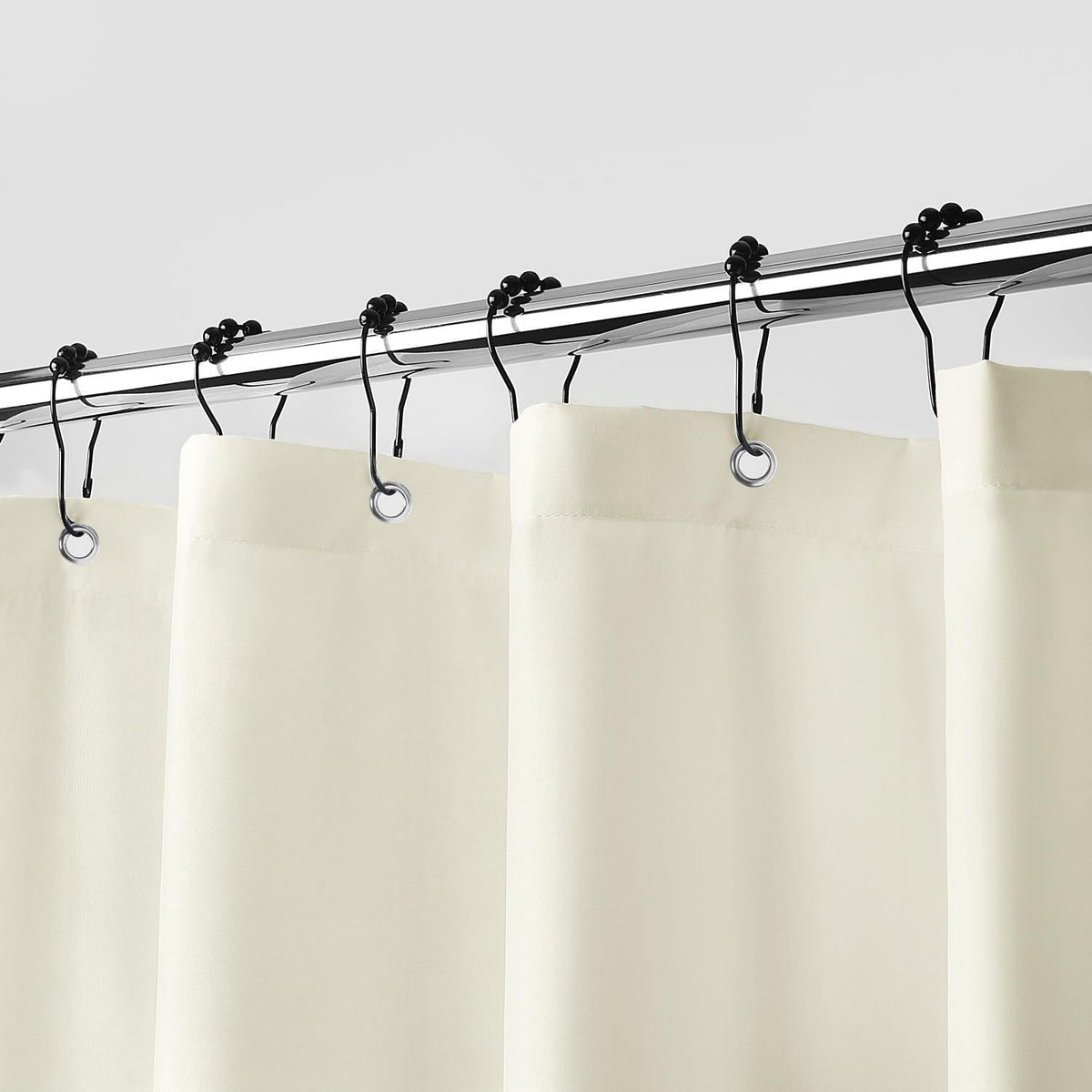 Waterproof Fabric Shower Curtain Liner, White, 70" W x 72" L