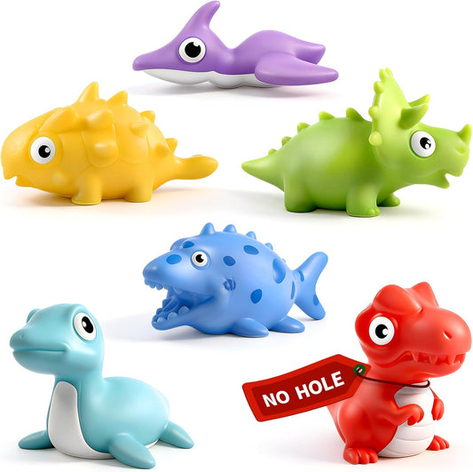 No Hole Infant Bath Toys for 18 Months, Animal Bathtub Toys | Baby Bath Tub Toys for Babies and Toddlers, Easy-Grip, Bright Colors Bath Toy Set