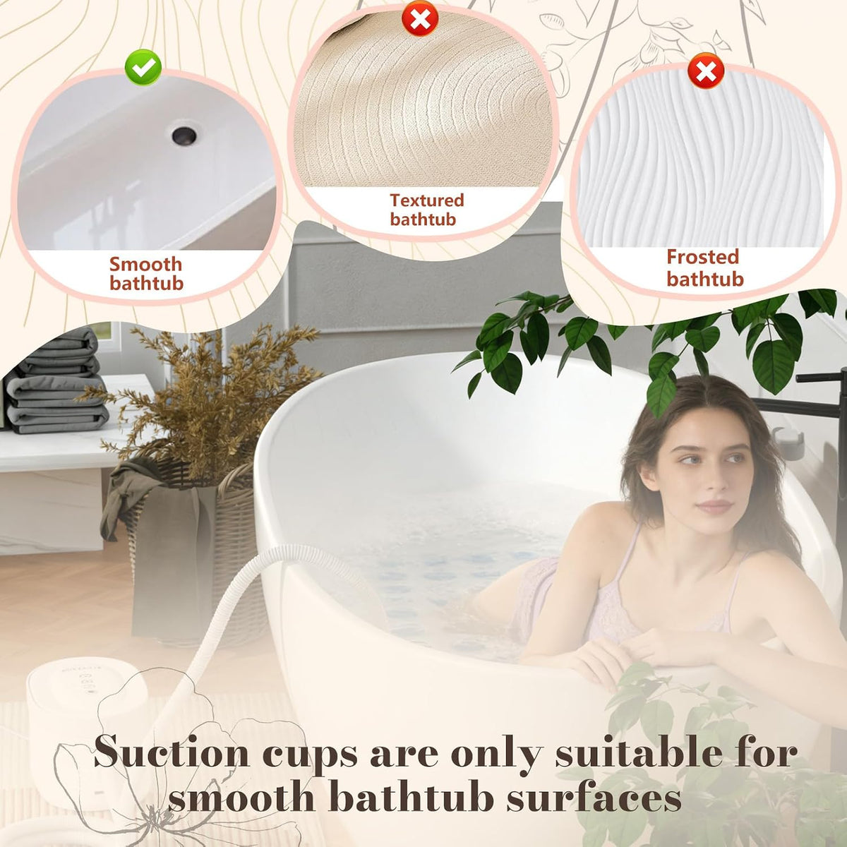Upgraded Heated Bubble Bath Mat - Warm Air Bubble Massage Mat for Bathtub, Quiet Motor System with Remote Control, Portable Kit for Luxury Home Spa Experience