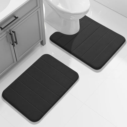 Memory Foam Bath Mat, Super Soft Absorbent Bathroom Rug Non Slip 31.5x20 Inch, Quick Dry, Machine Washable Floor Carpet for Tub Shower, Home Decor Accessories, Beige