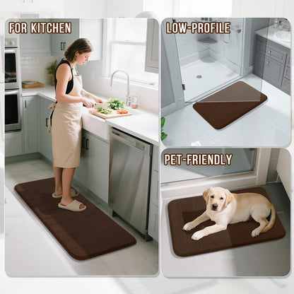 Memory Foam Bath Mat, Super Soft Absorbent Bathroom Rug Non Slip 31.5x20 Inch, Quick Dry, Machine Washable Floor Carpet for Tub Shower, Home Decor Accessories, Beige
