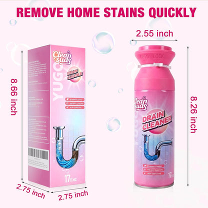 Yugou Foaming Sink Drain Cleaner & Deodorizer, Drain Clog Remover (2pcs)