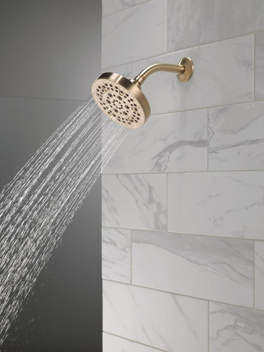 6-Setting Chrome Shower Head with High Pressure Spray, 6 Inch Round Shower Head, Showerheads, 1.75 GPM Flow Rate, Chrome 52535