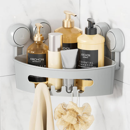 Corner Shower Caddy Suction Cup, shower shelves suction cup, White
