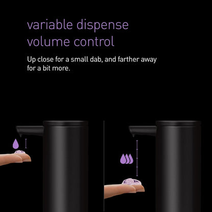 9 oz. Touch-Free Rechargeable Sensor Liquid Soap Pump Dispenser, Matte Black