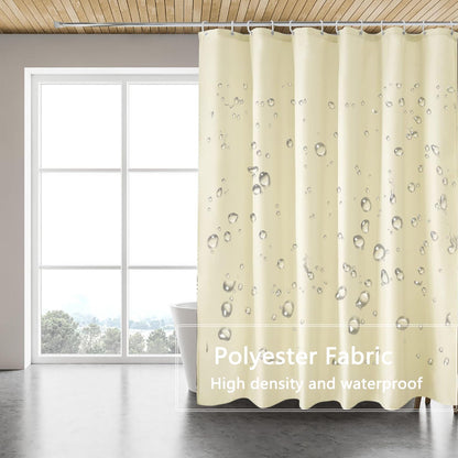 Fabric Shower Curtain Liner, Waterproof Hotel Quality, Bathroom Curtains Rust Resistant Grommets, 72 x 72 Machine Washable (Black) - Colors A