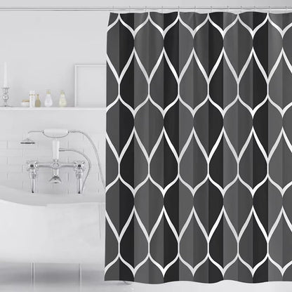 Fabric Shower Curtain Liner, Waterproof Hotel Quality, Bathroom Curtains Rust Resistant Grommets, 72 x 72 Machine Washable (Black) - Colors A