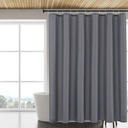 Fabric Shower Curtain Liner, Waterproof Hotel Quality, Bathroom Curtains Rust Resistant Grommets, 72 x 72 Machine Washable (Black) - Colors A