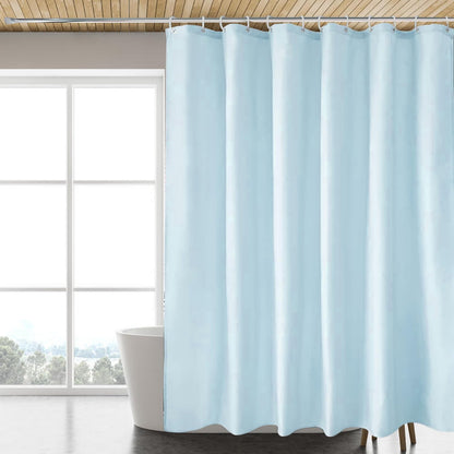 Fabric Shower Curtain Liner, Waterproof Hotel Quality, Bathroom Curtains Rust Resistant Grommets, 72 x 72 Machine Washable (Black) - Colors A
