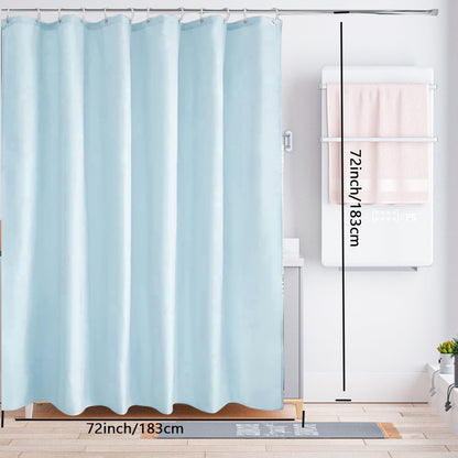 Fabric Shower Curtain Liner, Waterproof Hotel Quality, Bathroom Curtains Rust Resistant Grommets, 72 x 72 Machine Washable (Black) - Colors A