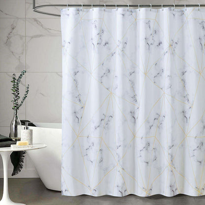 Fabric Shower Curtain Liner, Waterproof Hotel Quality, Bathroom Curtains Rust Resistant Grommets, 72 x 72 Machine Washable (Black) - Colors A