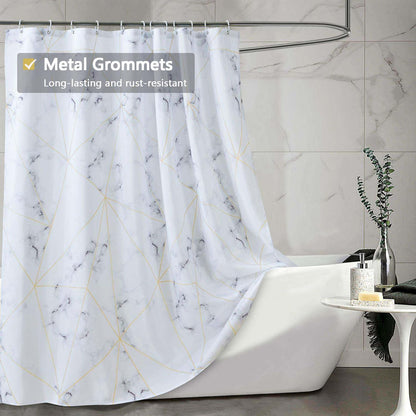 Fabric Shower Curtain Liner, Waterproof Hotel Quality, Bathroom Curtains Rust Resistant Grommets, 72 x 72 Machine Washable (Black) - Colors A