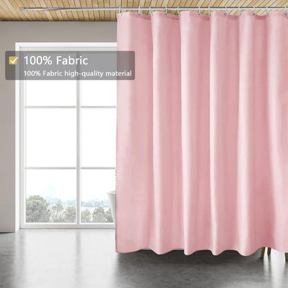 Fabric Shower Curtain Liner, Waterproof Hotel Quality, Bathroom Curtains Rust Resistant Grommets, 72 x 72 Machine Washable (Black) - Colors A