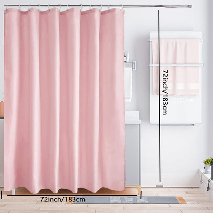 Fabric Shower Curtain Liner, Waterproof Hotel Quality, Bathroom Curtains Rust Resistant Grommets, 72 x 72 Machine Washable (Black) - Colors A